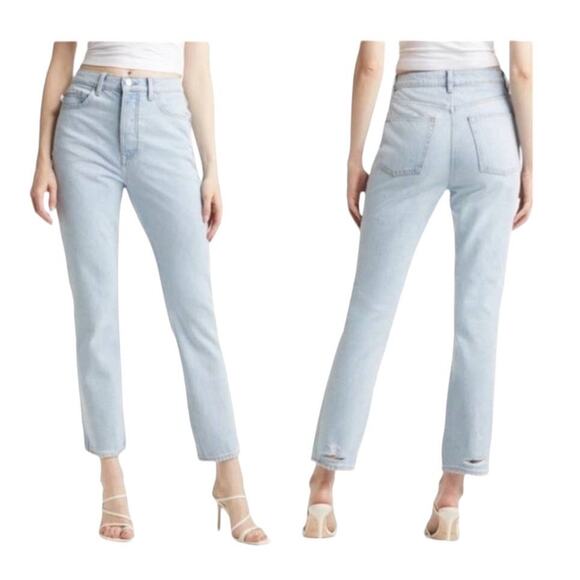 Lovers + Friends Denim - Lovers and Friends jeans Reece High Rise slim straight light blue size 29